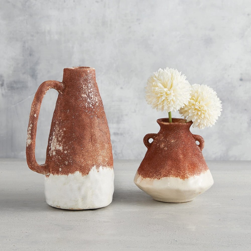 47th & Main Rustic Stoneware Vase, Small, Two-Toned