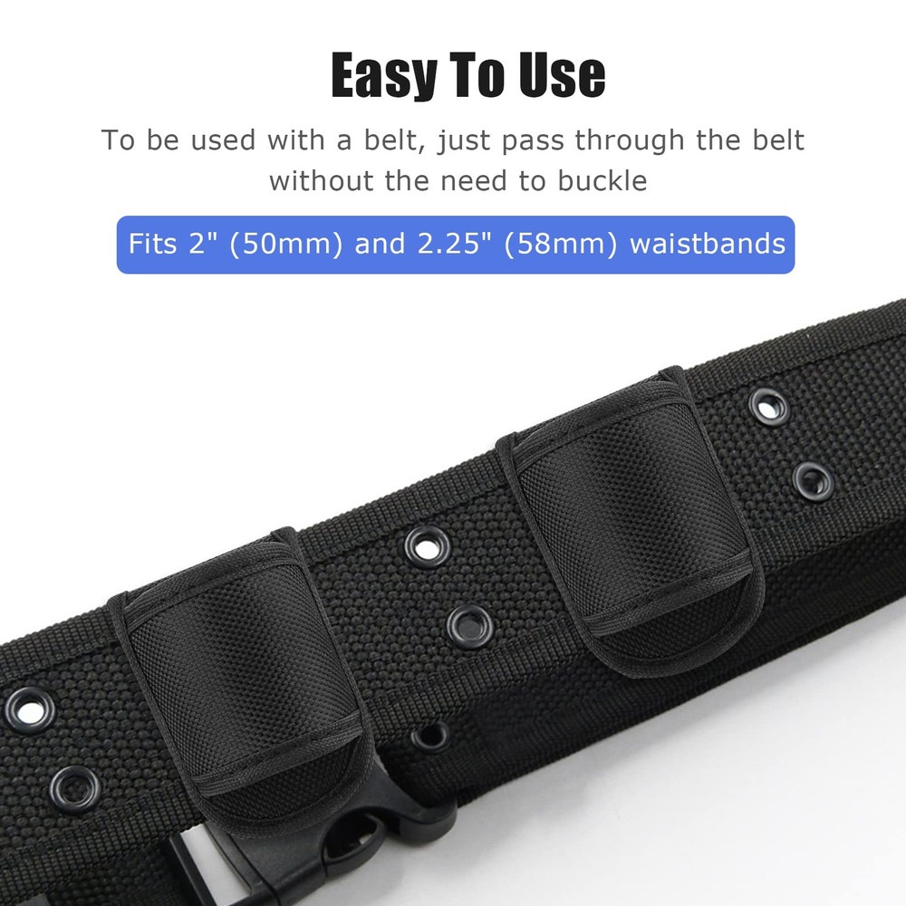 Flashlight Holster for Duty Belt, Open Top D Cell 1 Pack, Black 1 Pack