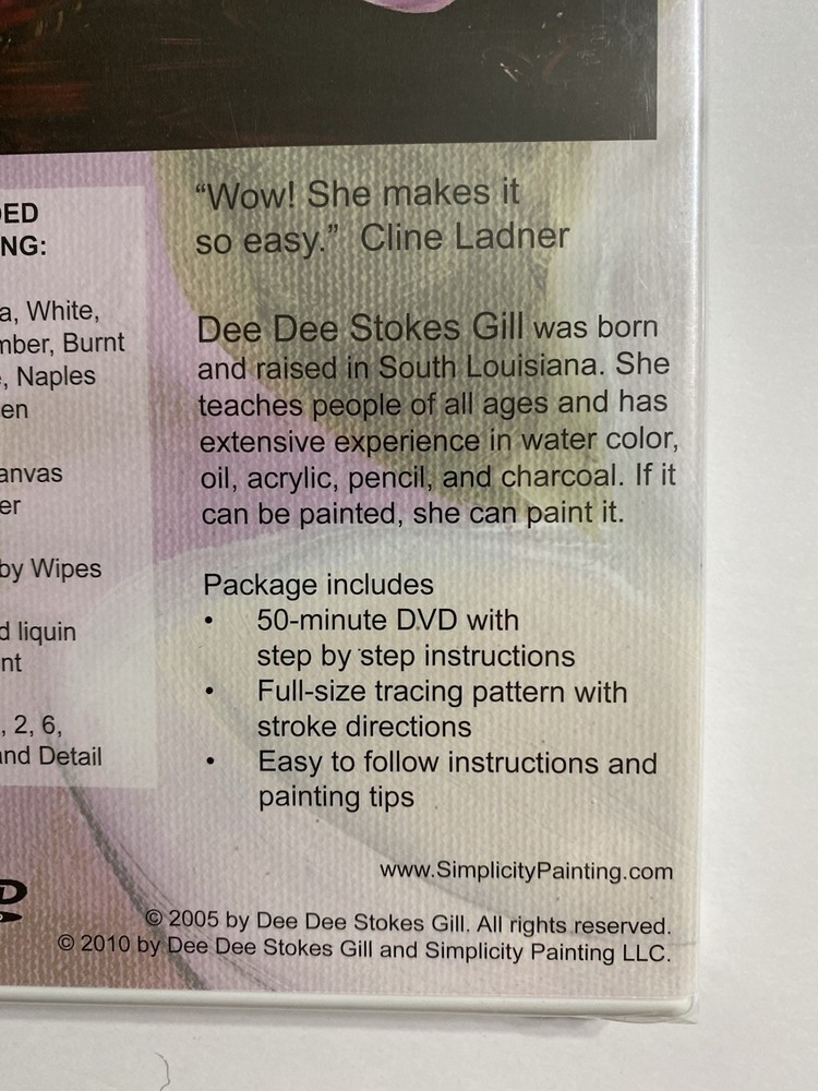 NEW/SEALED Step by Step Painting with Dee Dee Instructional DVD.