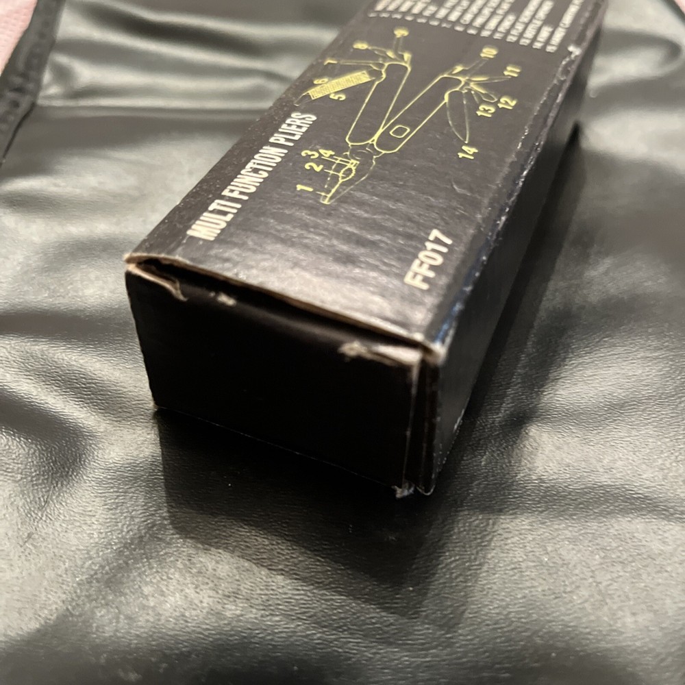 Multi Tool 8 Blade Pocket Knife Red Handle Black Sheath NIB