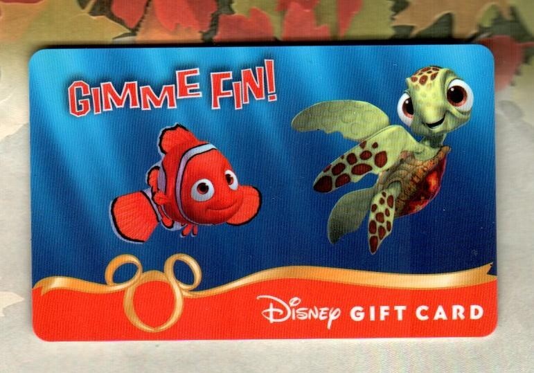 DISNEY Gimme Fin, Finding Nemo ( 2011 ) Gift Card ( $0 ) V1