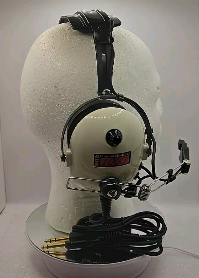 Vintage Aviation Headset ~ DRE Communication 1000 ~ Tested Working Great - EUC
