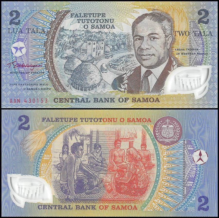 Samoa 2 Tala, 2003-2009, P-31e, UNC, Commemorative, Polymer, Prefix AAN