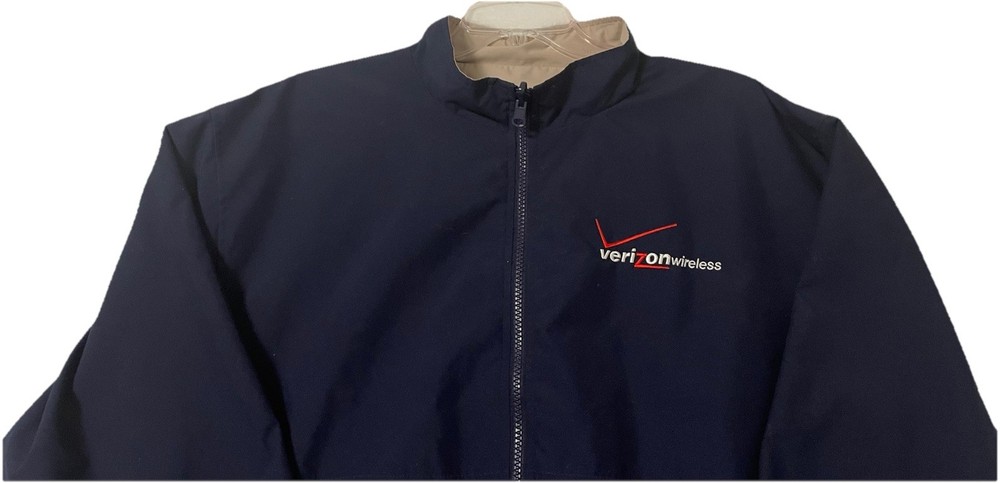 Vantage Verizon Jacket Mens S Navy Work Mobile Soft Lightweight