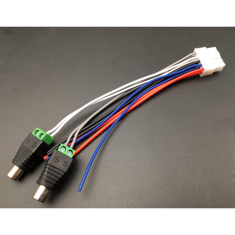 1pc Power Input Speaker Wire Harness 10 Pin Plug RCA Compatible with Dual...
