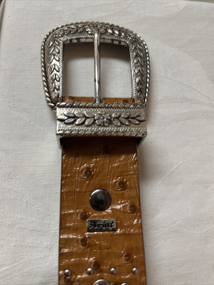 Ariat Studded Leather Belt With Minor Damage