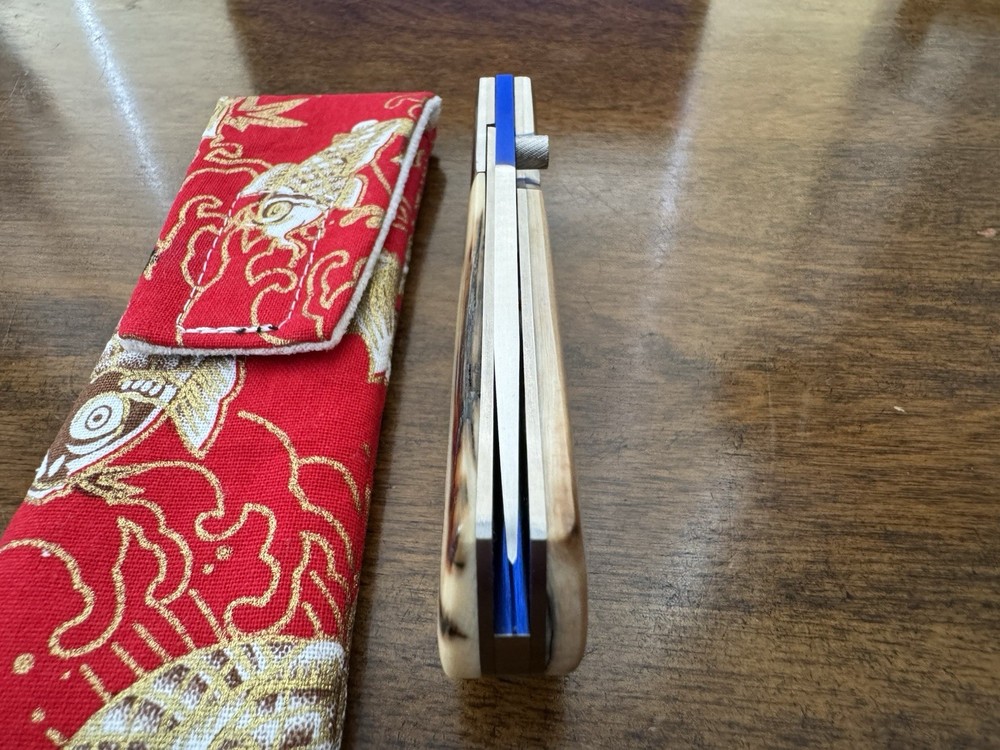 Bill Massey Custom Folding Knife ATS-34 Blade Nice Handle