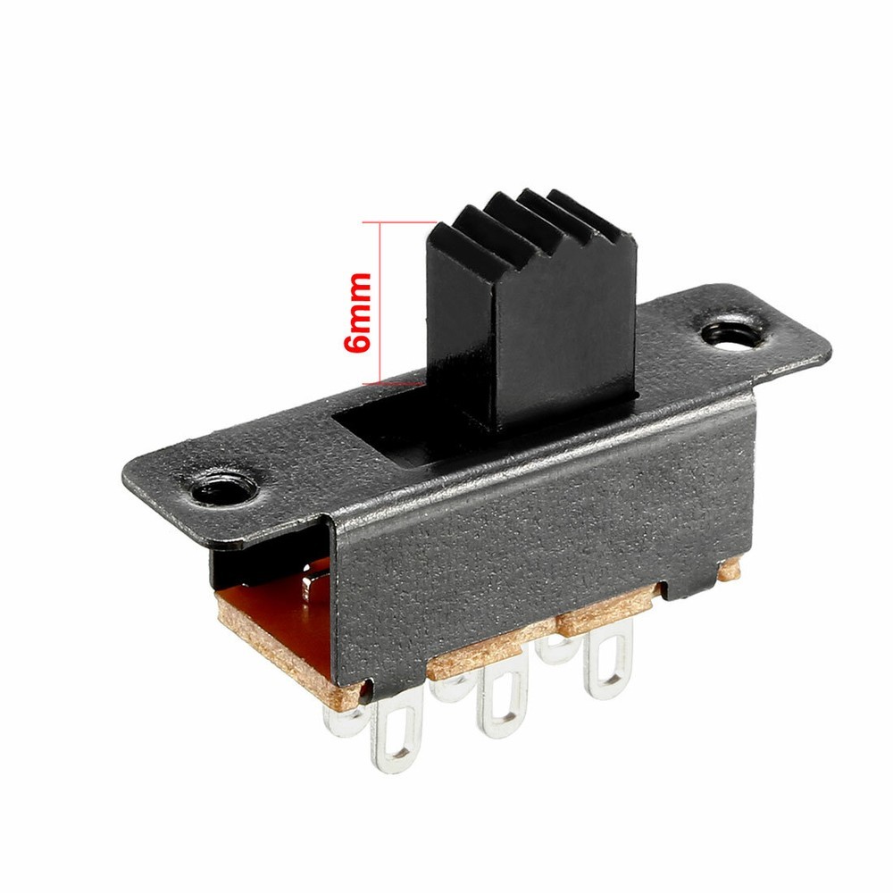 20Pcs 6mm Vertical Slide Switch DPDT 2P2T 6 Terminals PCB Panel Latching