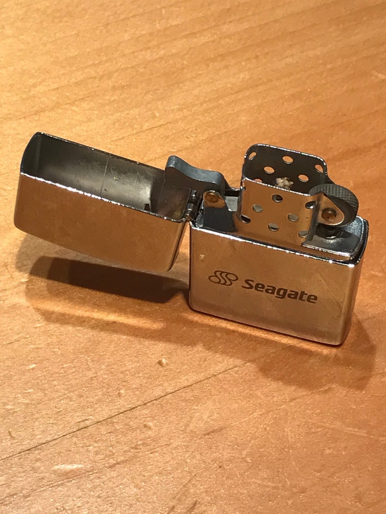 CHROME SEAGATE ADVERTISEMENT CIGARETTE LIGHTER