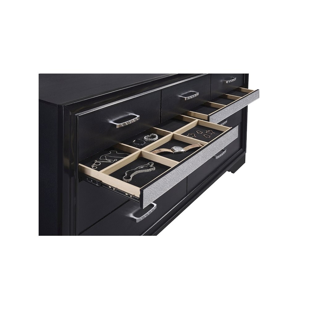 Miranda 5-piece Full Bedroom Set Black