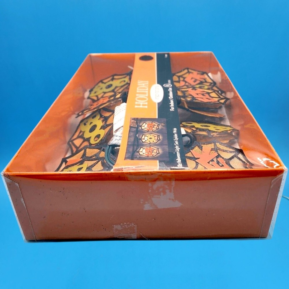 Halloween BOO & EEK Spiderweb String Lights 2007 Holiday Inspirations Plugin