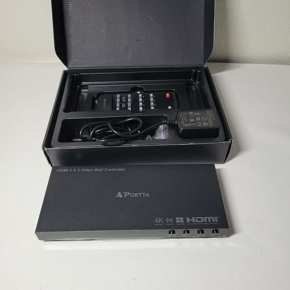 HDMI Video Wall Controller 2x2 4K Portta Video Wall Processor w/11 Splicing Mode