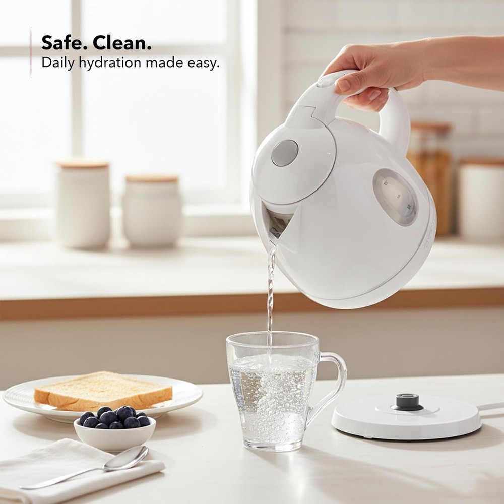 Fast Boiling 1.7L Electric Kettle with Removable Filter & Soft Touch Handle