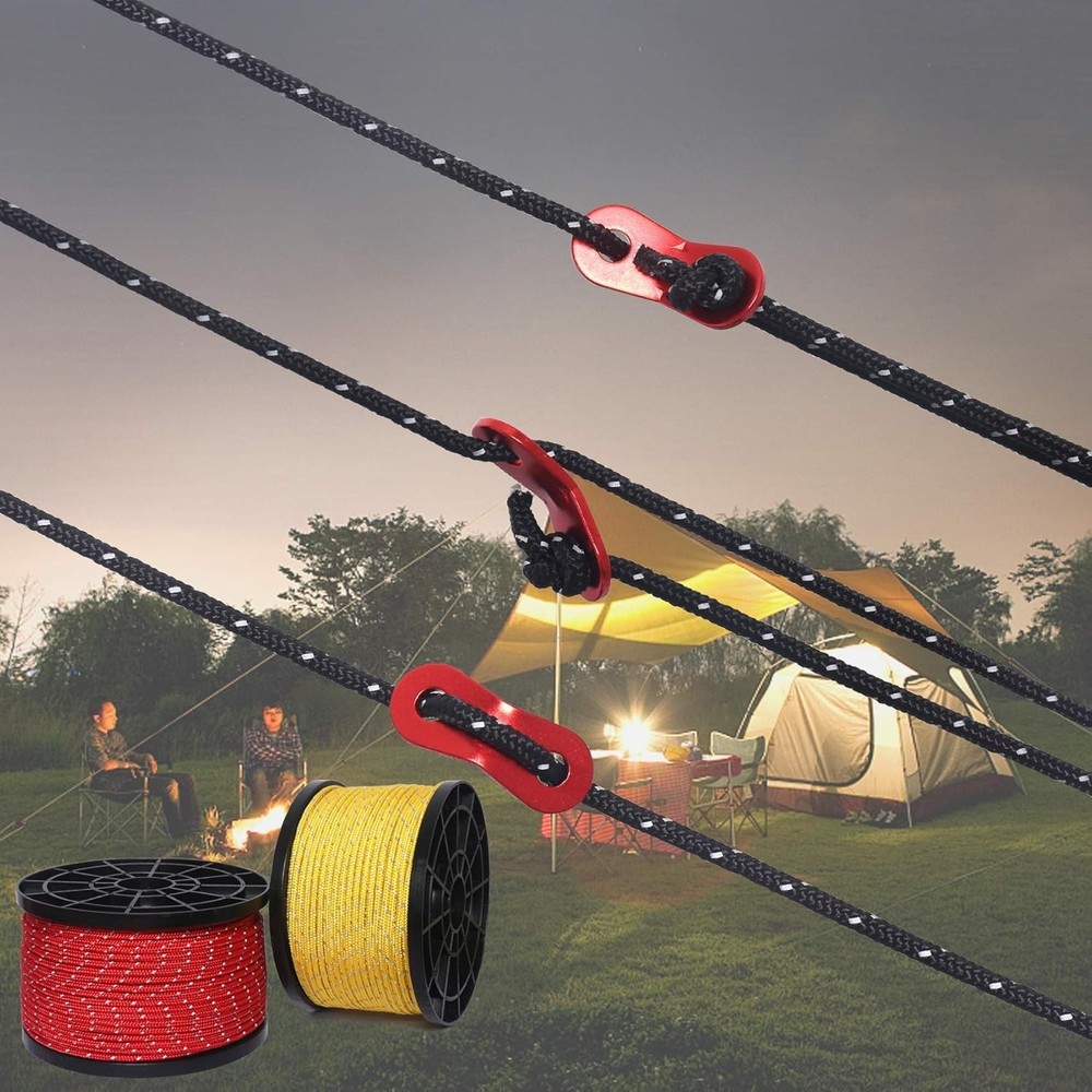 164ft Guyline Solid Braid Nylon Rope for Outdoor Activities