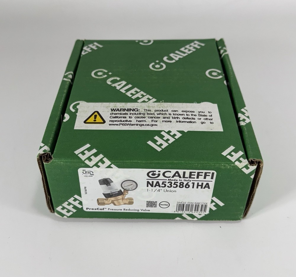Caleffi PresCal 1" Pre-Adjustable Pressure Reducing Valves with Gauge NA535861HA