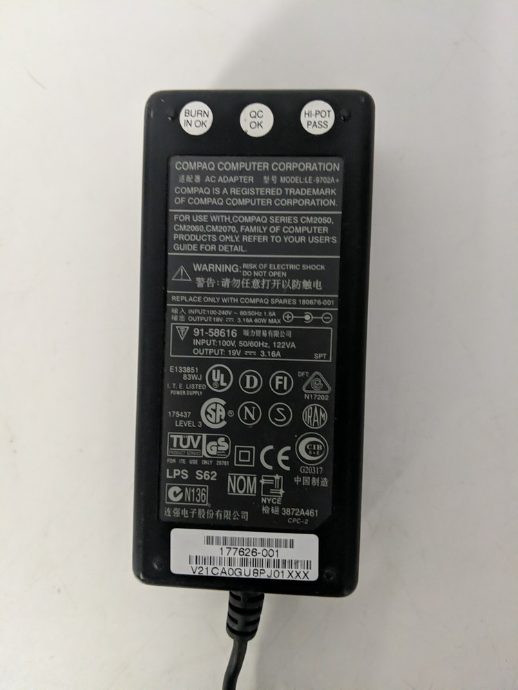 AC ADAPTER COMPAQ LE-9702A