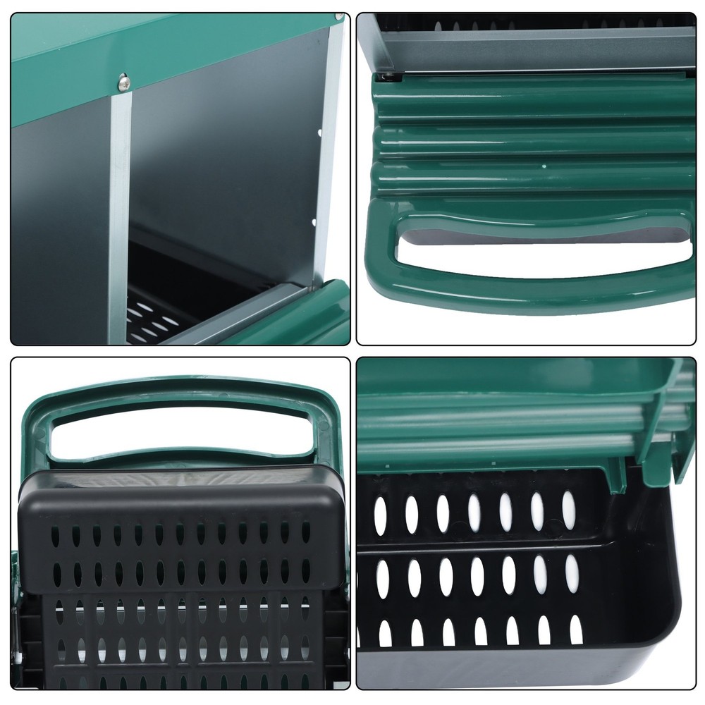 Chicken Nesting Boxes 4 Hole Metal Chicken Egg Laying Nesting Box With Perch