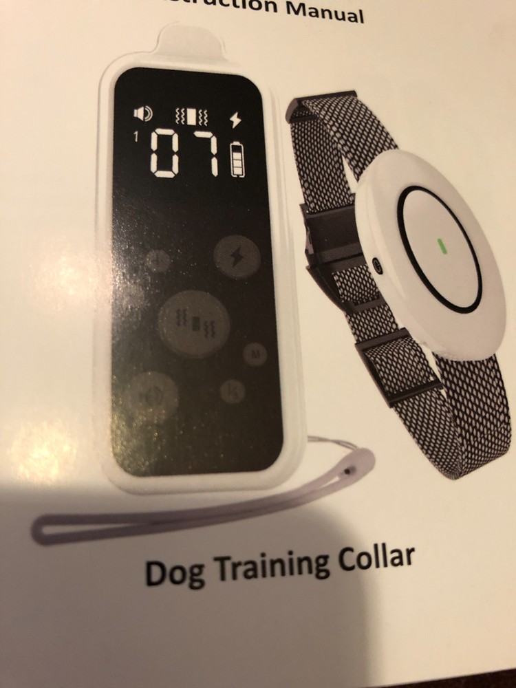 Dog Friendly Static Rechargeable Remote Dog Training Collar, White & Black