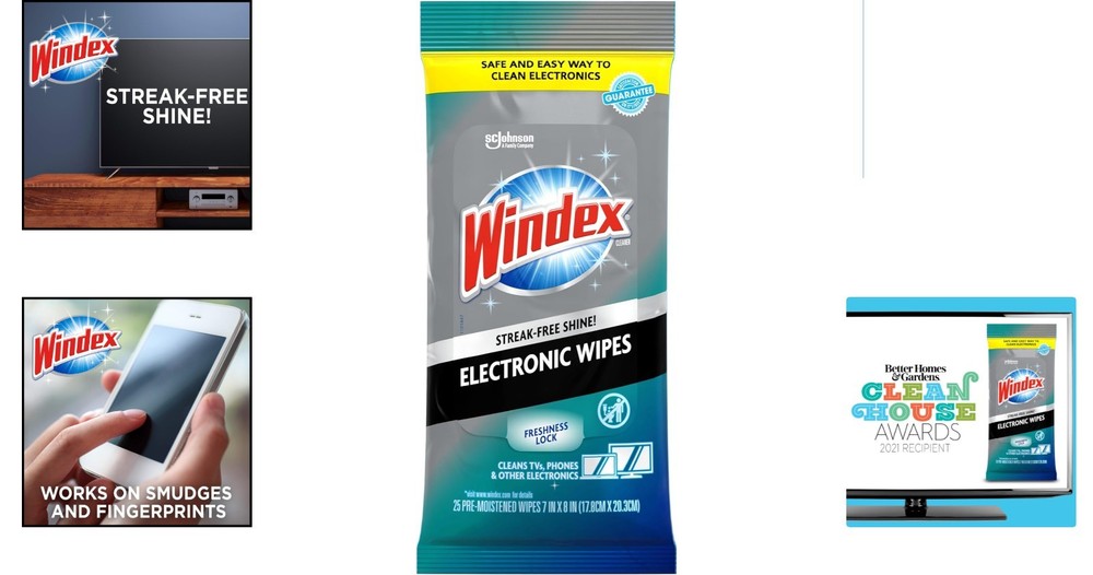 Screen Wipes, 25 Count - Effortlessly Remove Dust and Smudges from Electronics