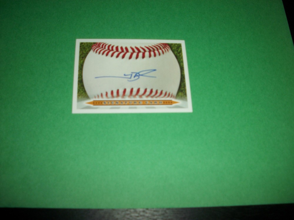 SIGNATURE CARD SIGNED BY CUBS JEFF BAKER #3