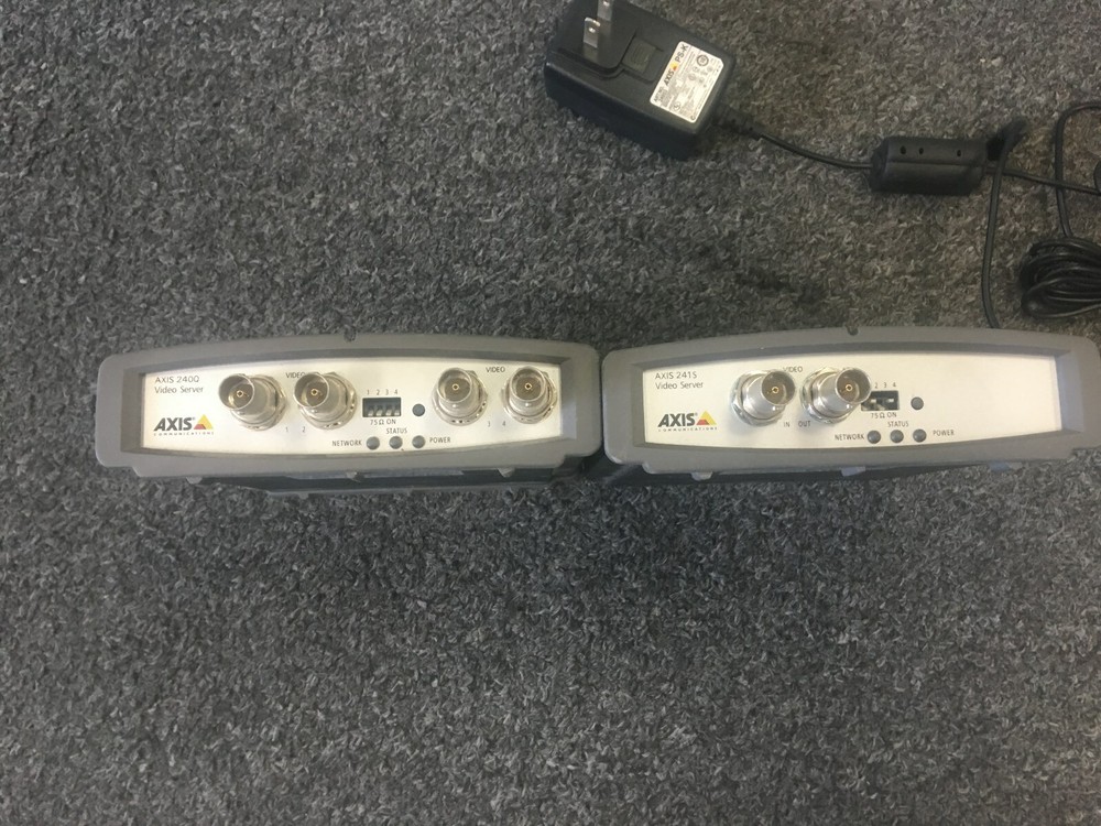 Axis 240Q 4-Channel Video Server CCTV and Axis 241SA Video Server one adapter