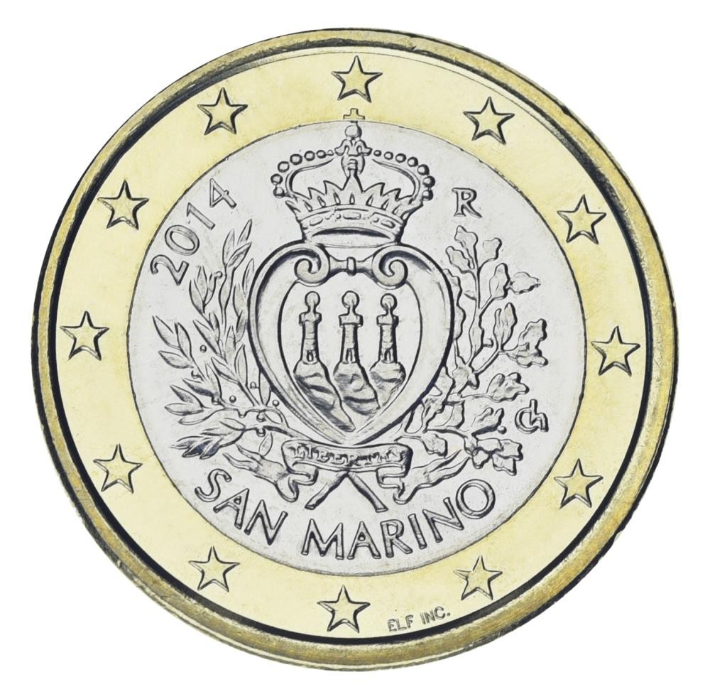 San Marino 1 euro 2014 UNC Regular issue