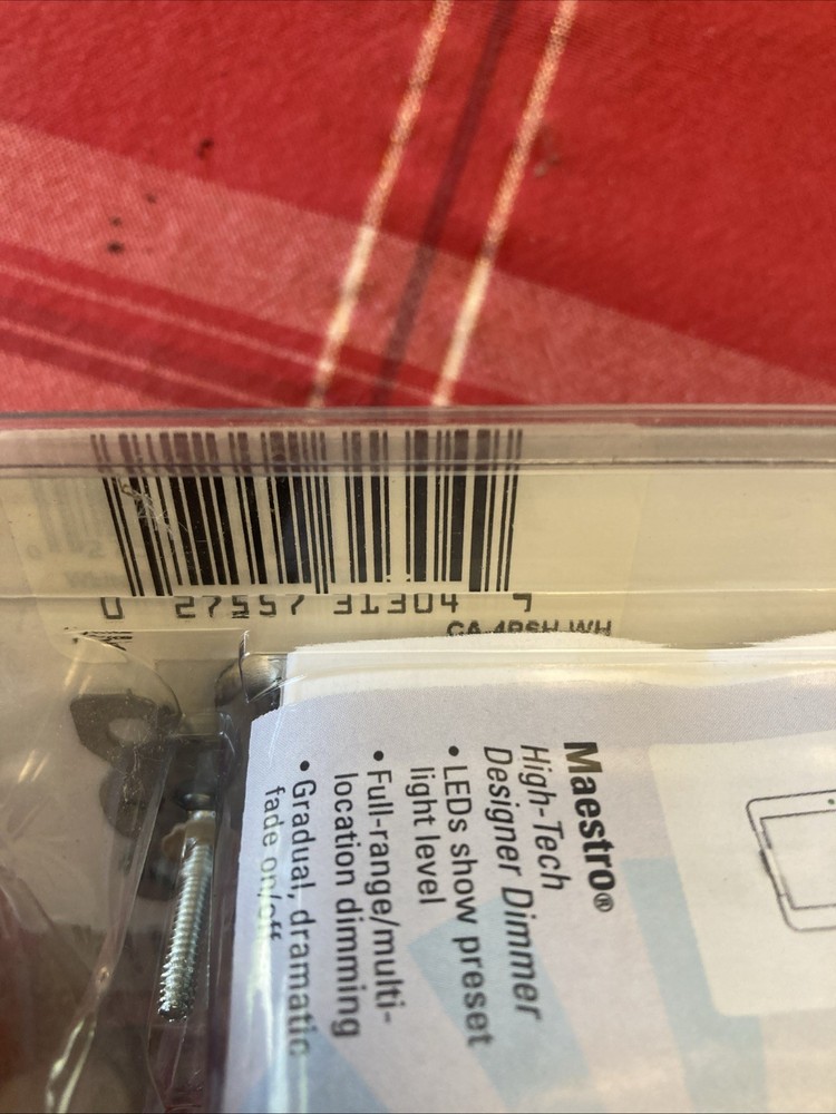 2 Pack LUTRON Claro Switch, 15A, FOUR Pole Light Switch Interruptor CA-4PSH-WH
