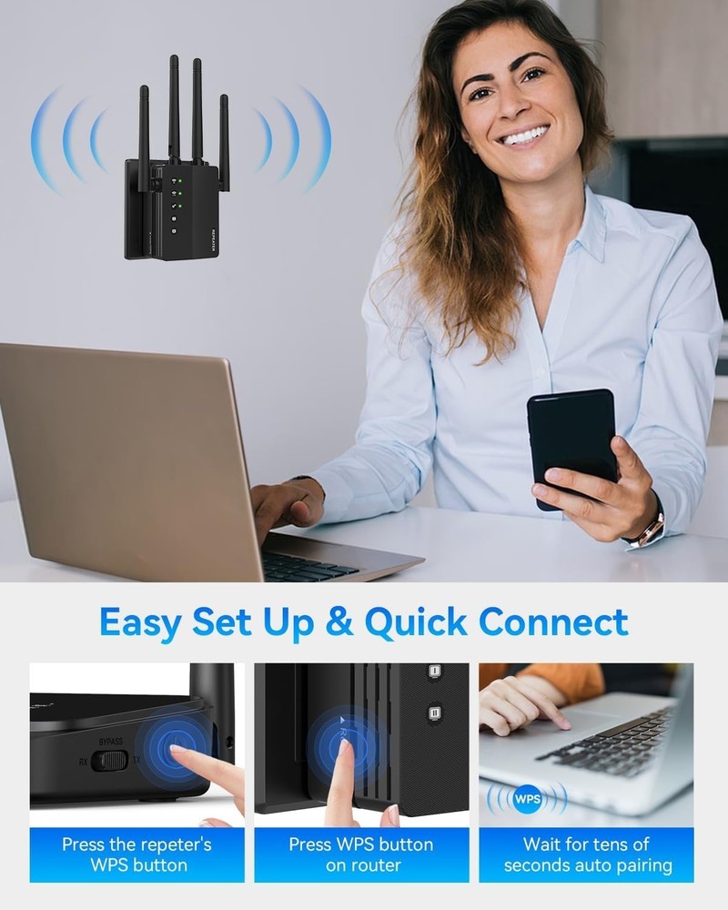 Multi-Device Support WiFi Range Extender