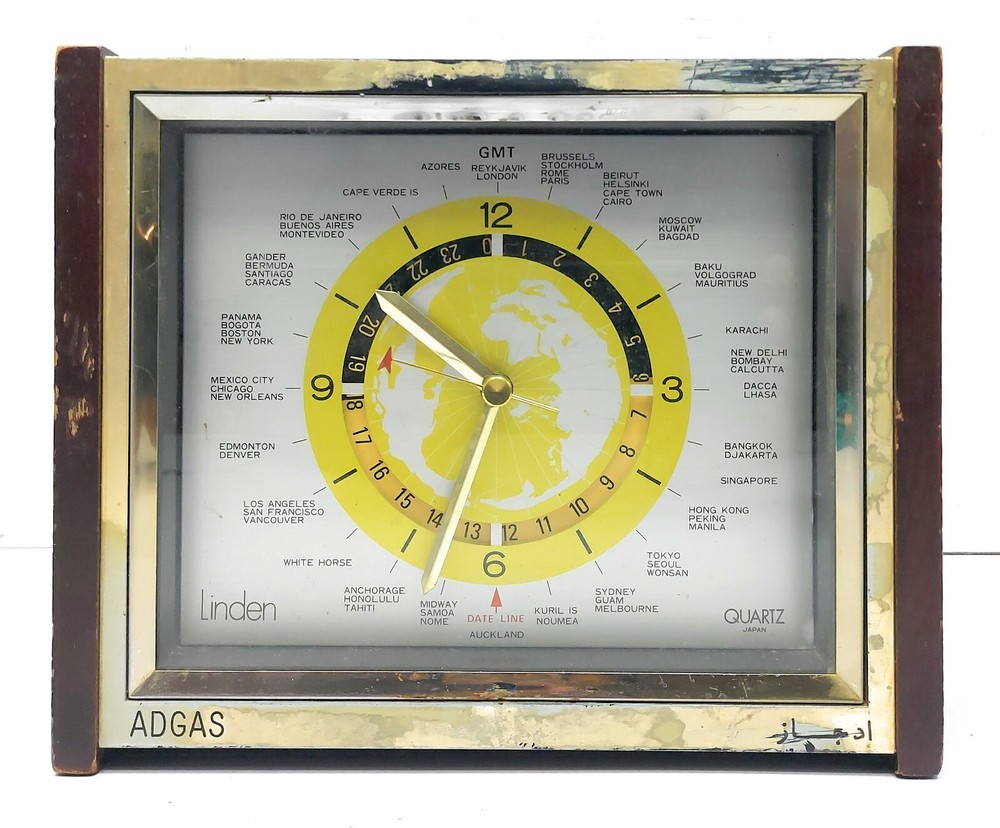 Linden Quartz World Time Clock