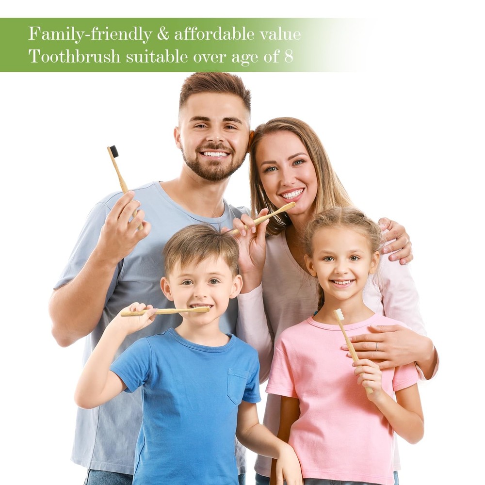 Daletu Extra Soft Bamboo Toothbrushes for Sensitive Gums, 20000 Extra Soft Br...