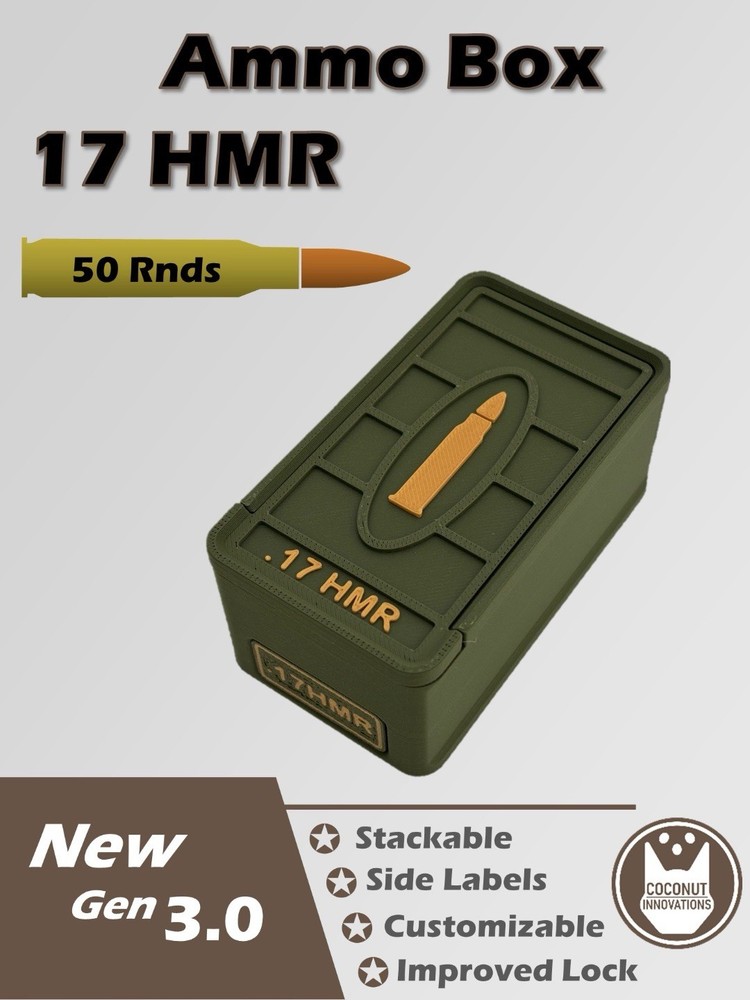 Ammo Storage Box 17 HMR 50 Rounds