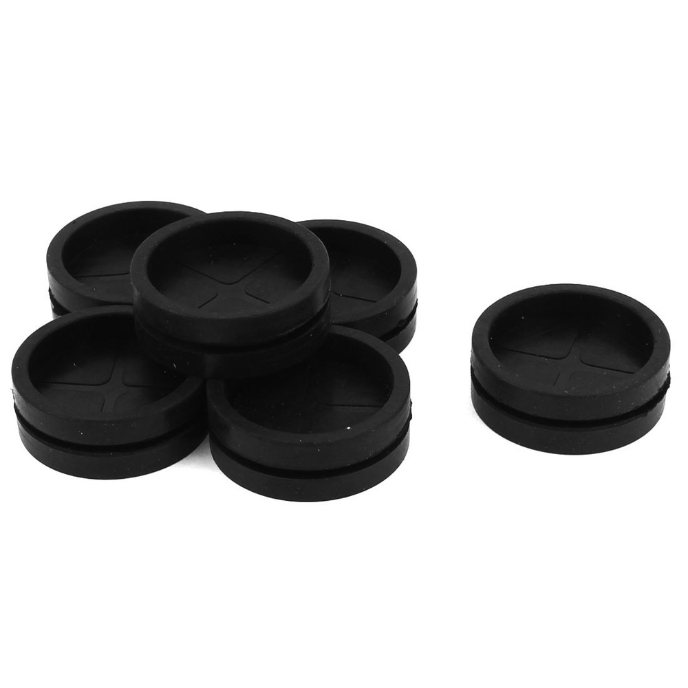 6 Pcs 35mm OD Black Rubber Armature Bar Grommets Firewall Bushing Wire Protector