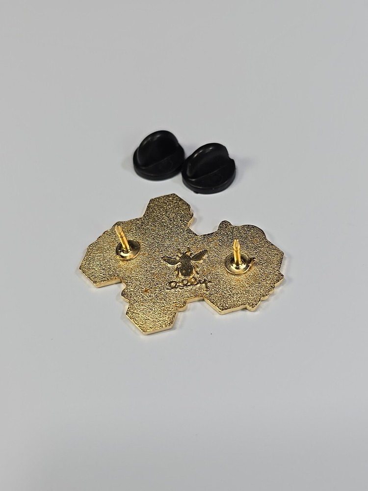 Bees On Honeycomb Lapel Pin