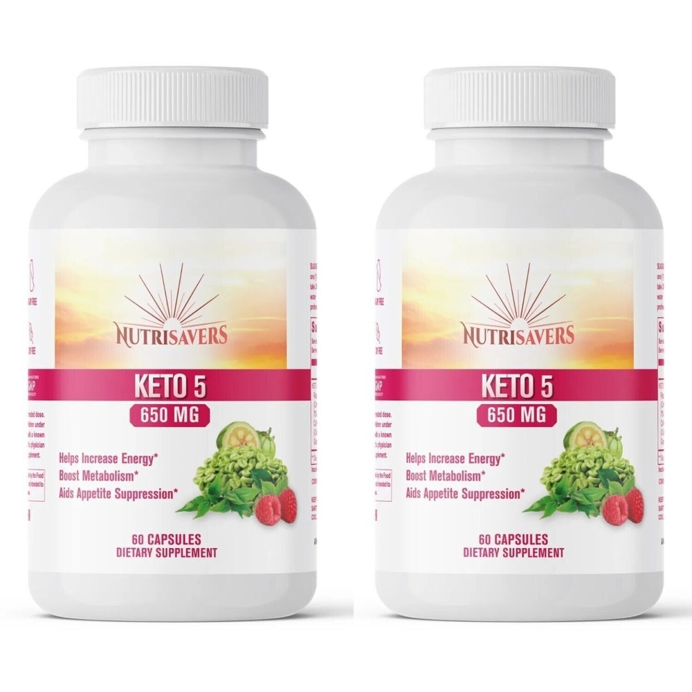 “Keto-5 Blend Extra Strength 120 Caps – Raspberry Ketone & Green Tea Support”