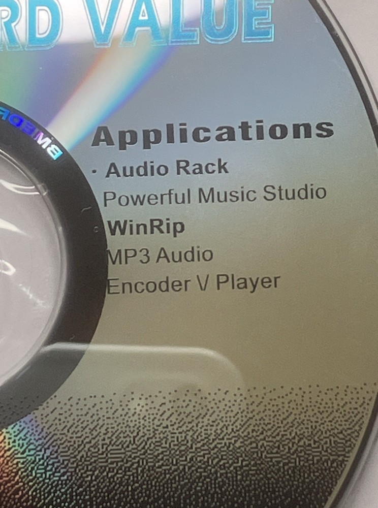 WinRip 2.1 mp3 Encoder/Player Software W/3D Sound Card Windows Drivers CD-ROM