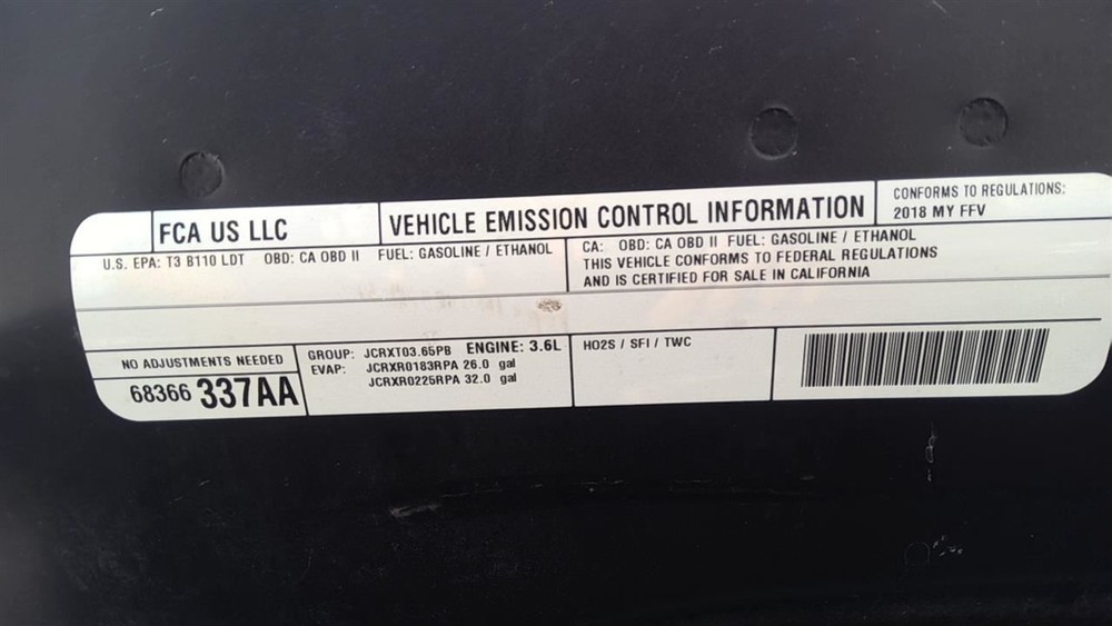 2016 - 2020 Dodge 1500 Pickup Engine ECM Electronic Control Module 3.6L
