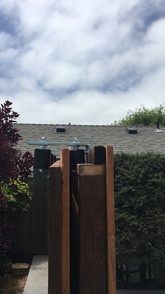 Heavy Duty Gate Guide Rollers Rear Post Mount Bracket for Sliding Rolling Gates