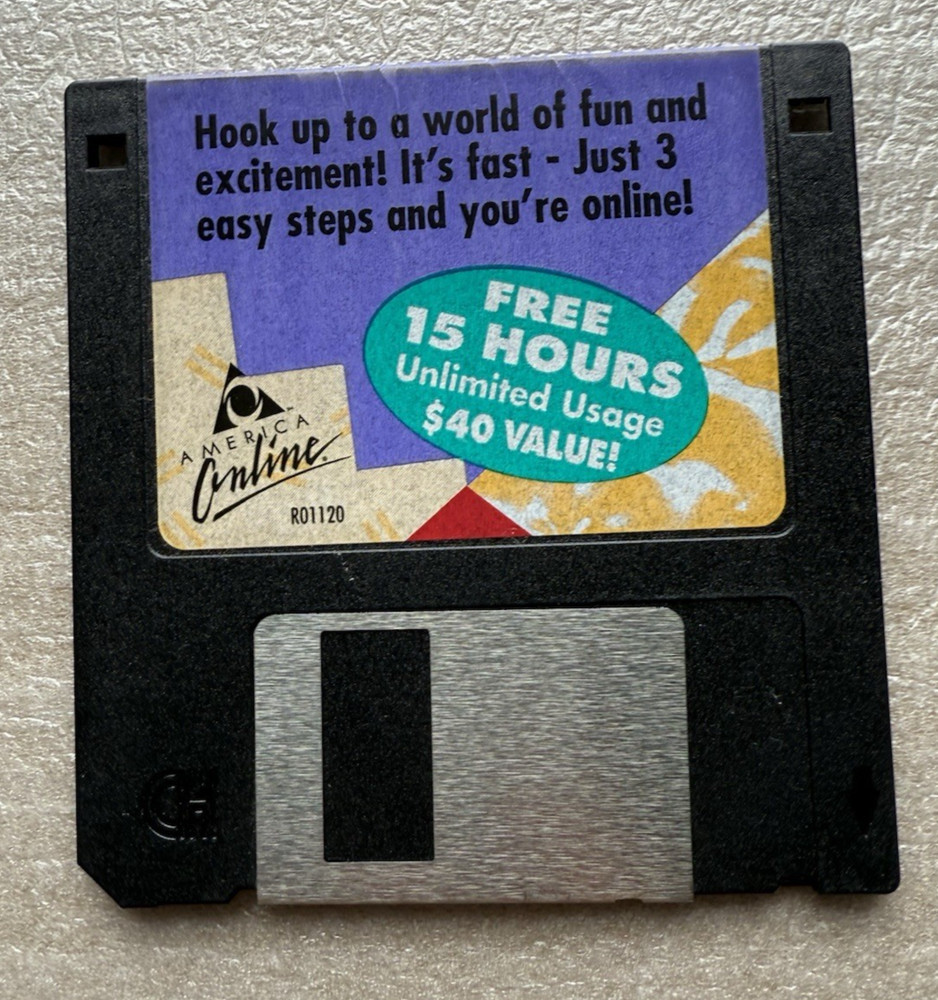 Vintage 1995 AOL / America Online Collectible Floppy Program Disk