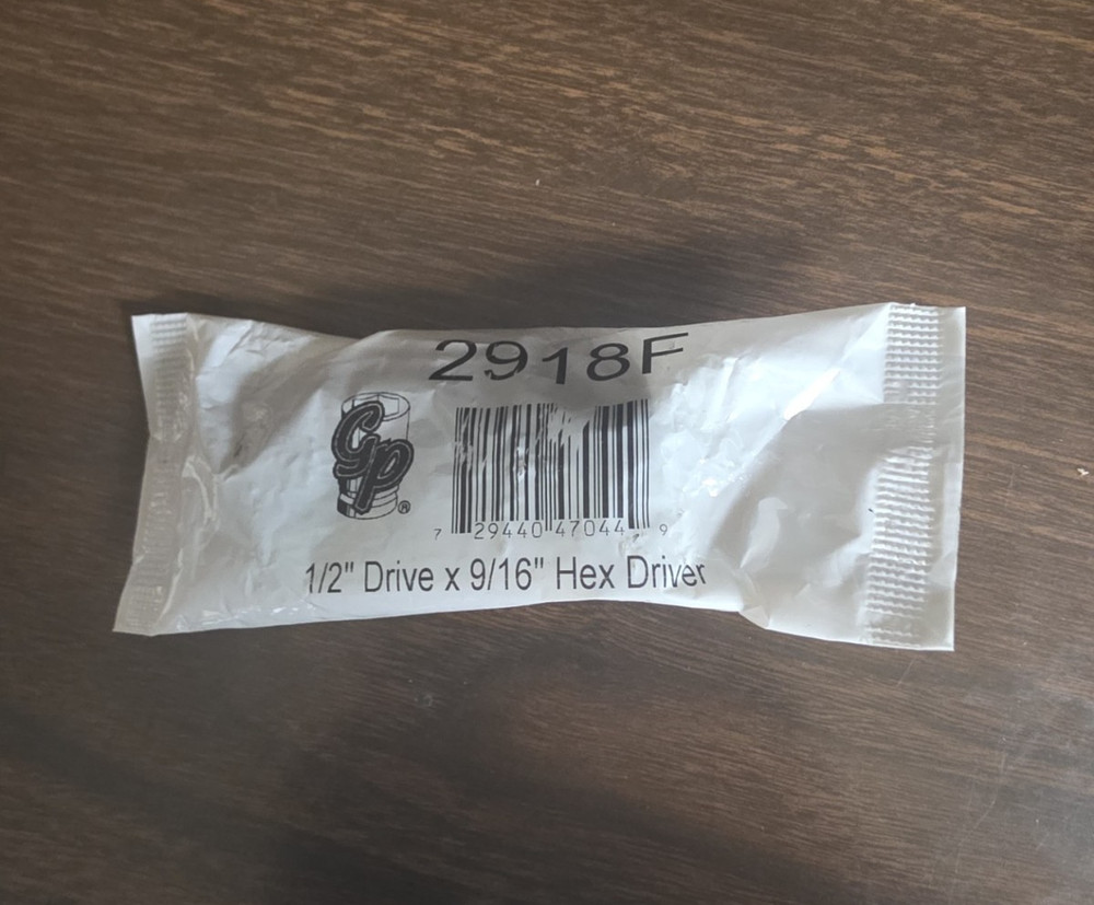 Grey Pneumatic 2918F 1/2" Drive x 9/16" Hex Driver Socket Warranty