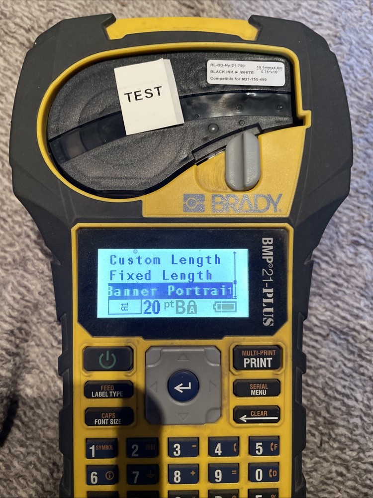 Brady BMP21-PLUS Handheld Label Printer-Used. Tested Working