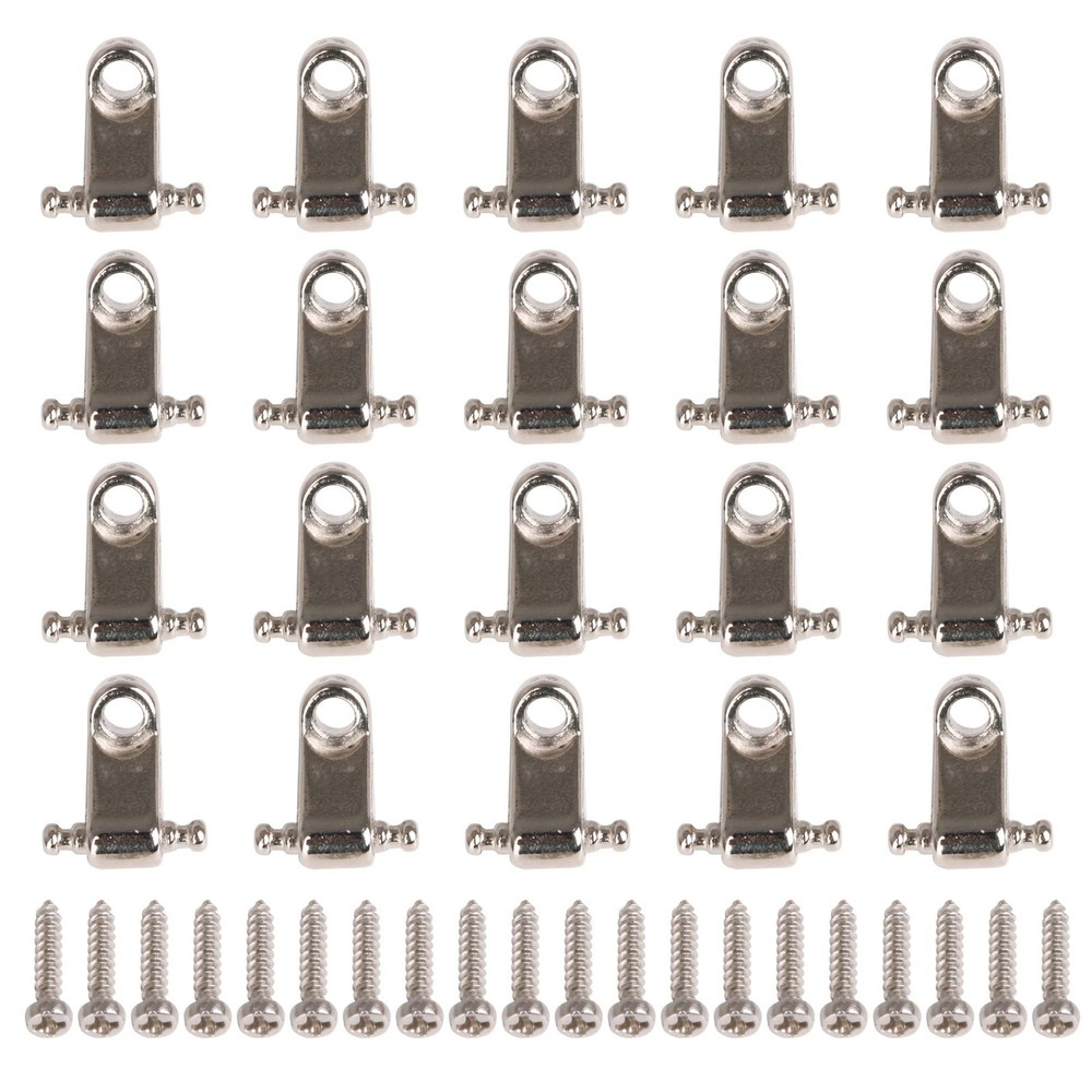 Bstinay 20pcs Sturdy Electric Guitar Roller String Retainers Trees Silver