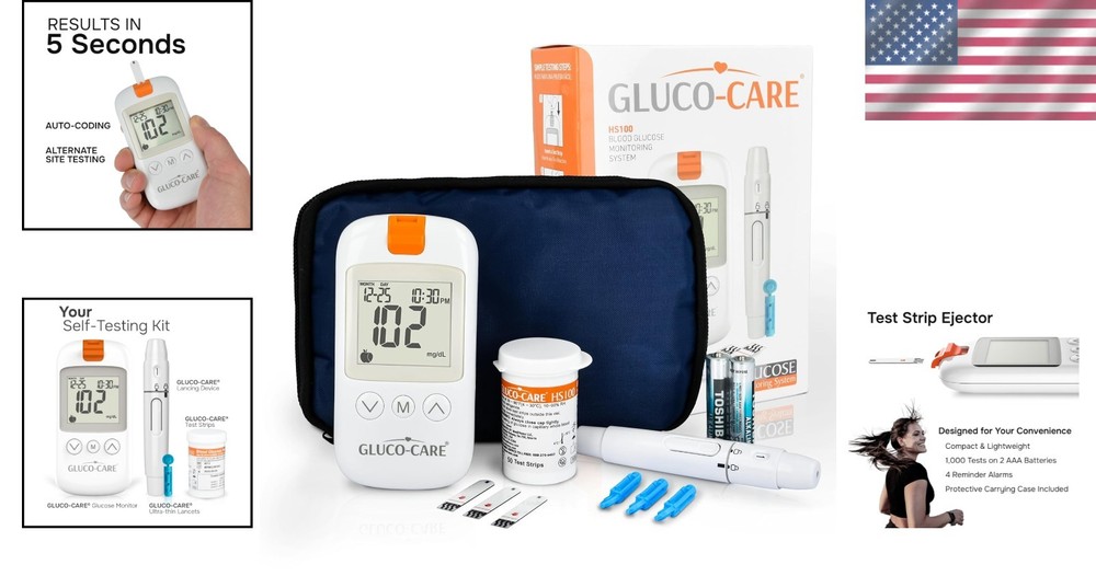 Comprehensive Glucometer Kit: Accurate Readings, 500 Memory & Easy Calibration