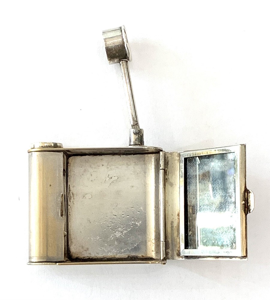 VINTAGE ALFRED DUNHILL VANITY SILVER PLATE COMPACT