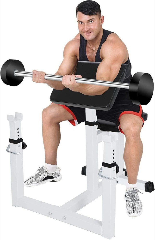 Adjustable Arm Curl Weight Bench With High Density Padding And 450 Lbs Capacity
