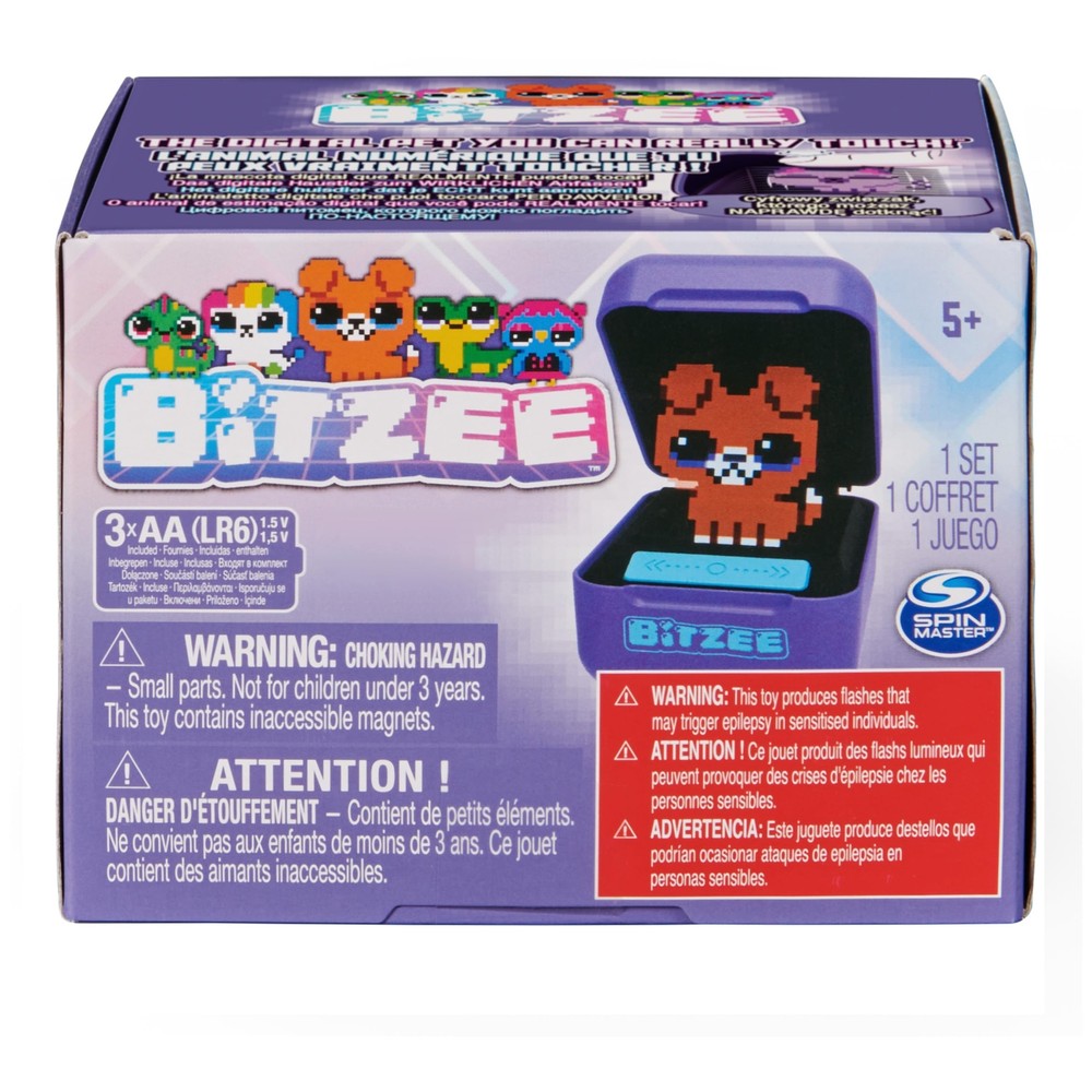 Bitze Interactive Toy Digital Pet and Case with 15 Animals Inside React to T...