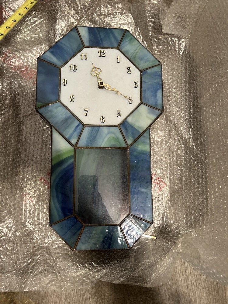 Vintage stained glass clock