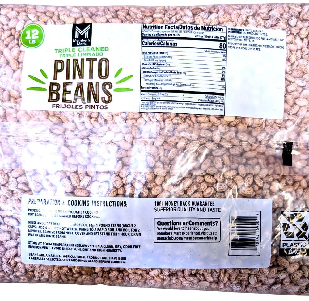Member's Mark Pinto Beans 12 Lbs.