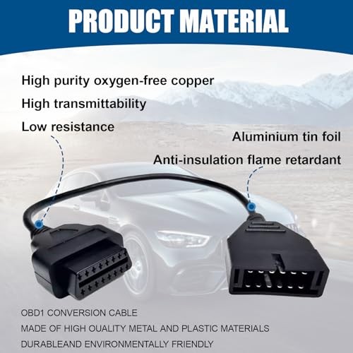 OBD1 to OBD2 GM Adapter, Auto Cable Code Reader Diagnostic Extension Tool,