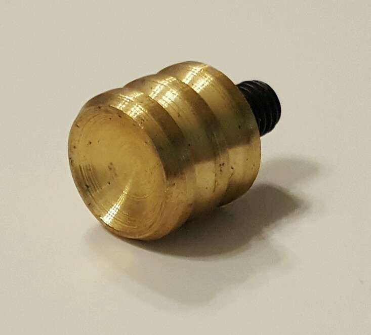 Grip Button Jag .45 Caliber 10x32 Thread Brass Muzzleloader