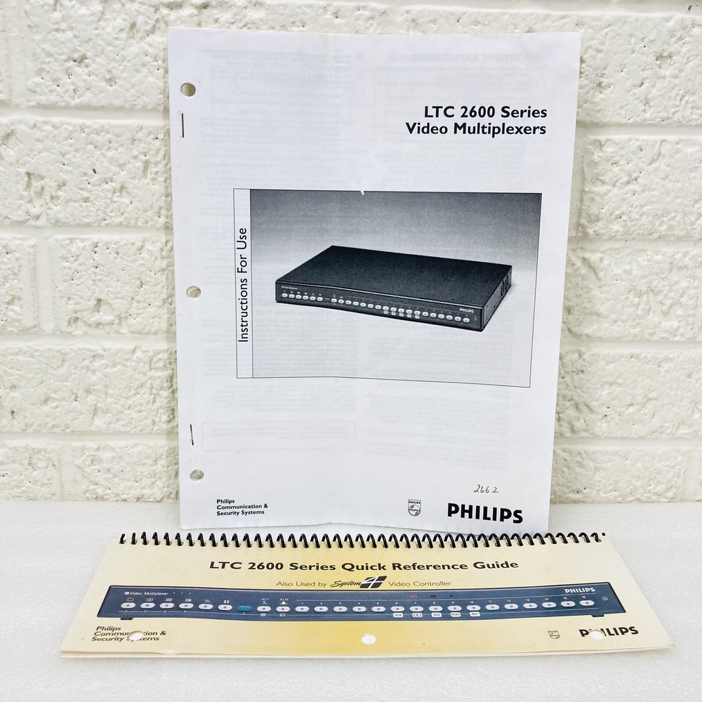 Philips LTC2600 Video Multiplexer Instruction Manual & Quick Reference Guide